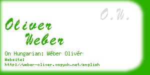 oliver weber business card